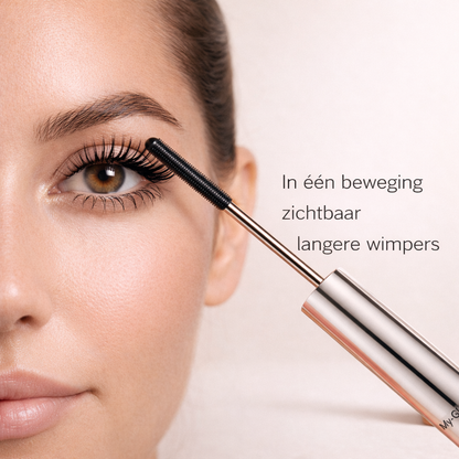 3D Curl & Volume Mascara met Metalen Borstel – Waterproof & Veegvast