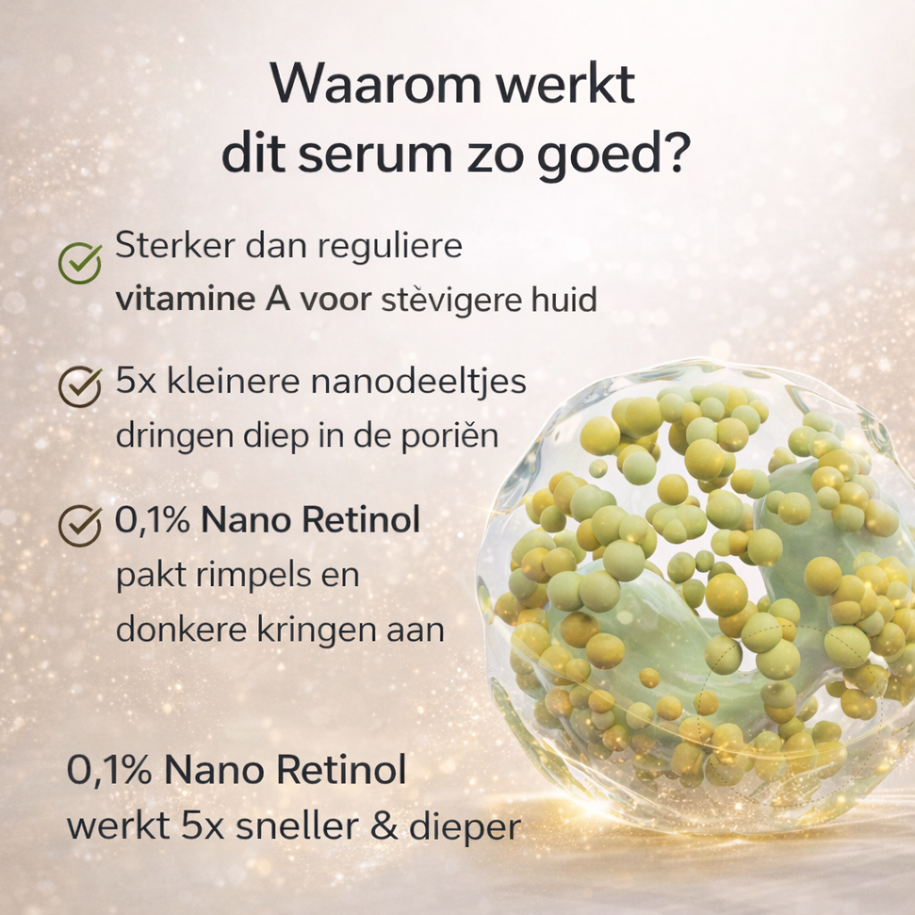 Retinol & Vitamine C Oog- en Gezichtsserum – Tegen Donkere Kringen & Rimpels